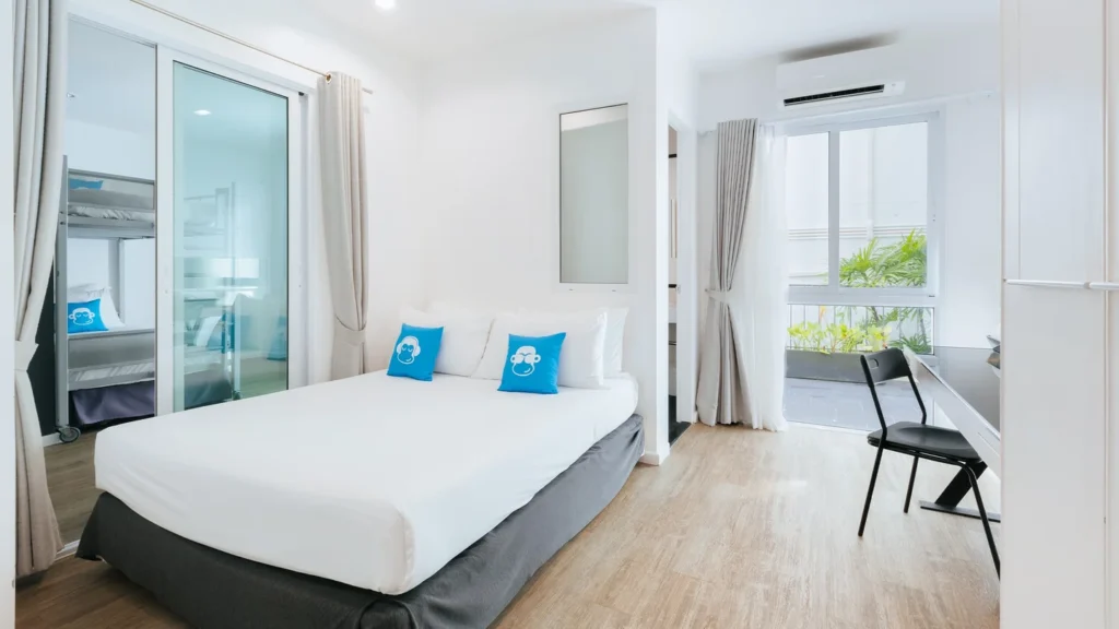Connecting room option for families at Blu Monkey Boutique Samkong